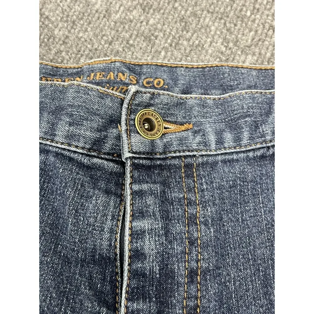 Lauren Jeans Co. Jeans Womens 14 Straight Leg Blue Denim Pants Cotton N296 - Picture 2 of 9